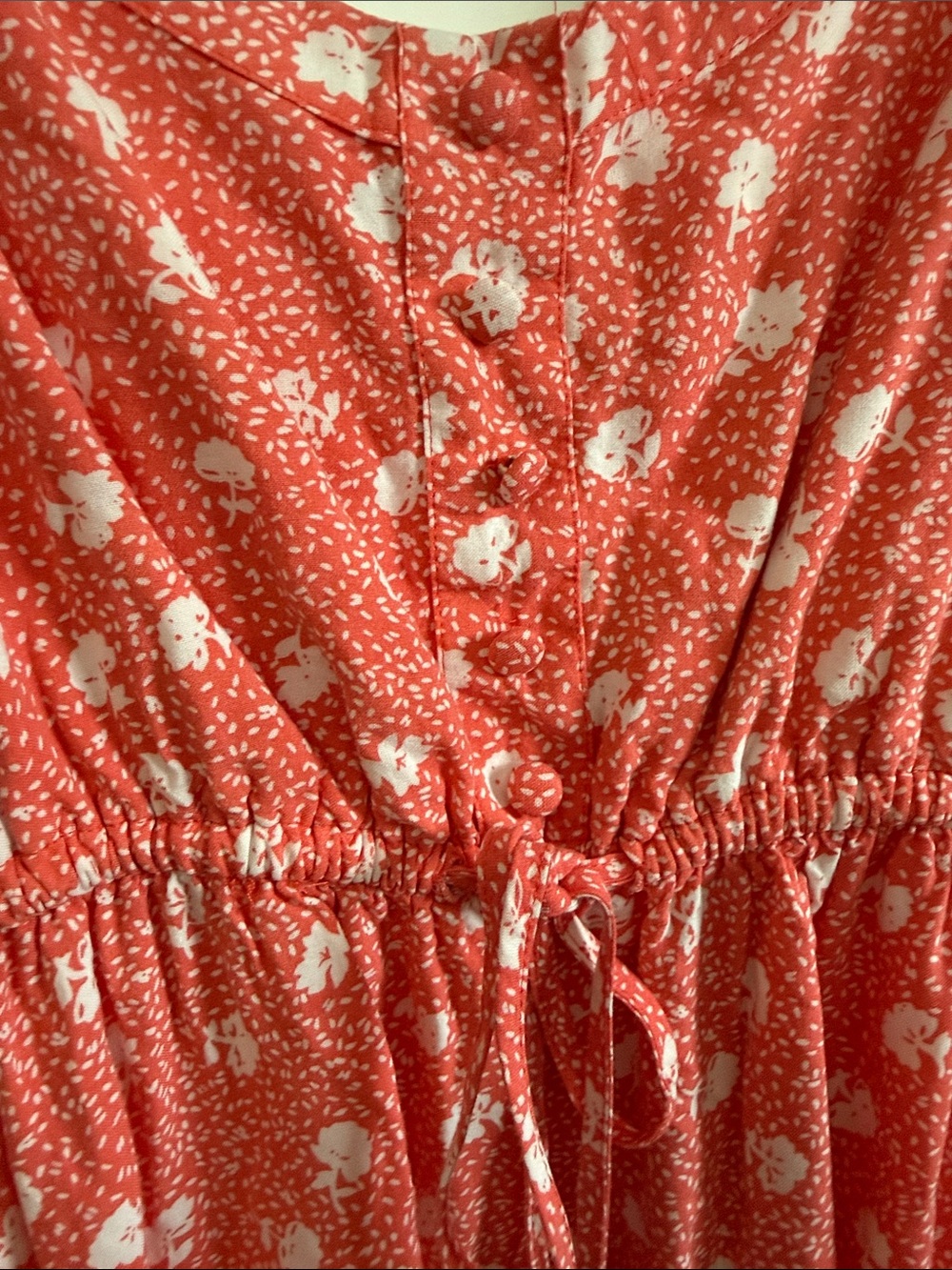 torrid Coral Midi Dress with White Floral Print - Picture 2 of 5